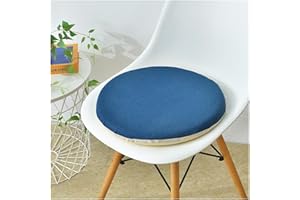 UYEOCO Cuscino Rotondi per sedia in memory foam, 40/45cm, comoda sedia da pranzo, rimovibile, antiscivolo,Rotondi Cuscini Sedie Cucina per Sedie da Pranzo,Esterno, Giardino, Ufficio, Soggiorno(K2,45cm (18in)