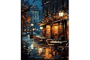 HLEIUKT Maluj według numerów dla dorosłych dzieci, DIY Paint by Numbers Kits, malowanie po numerach za pomocą pędzli, malowanie pigmentowe do dekoracji wnętrz (sub-place, bez ramki)