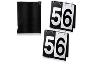 Sonwyoung Over Net Tennis Score Keeper Flip Scoreboards Portable for Volleyball Basketball Tennis Outdoor