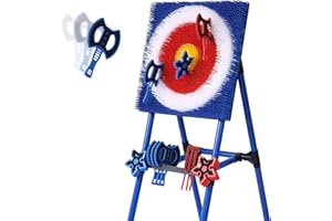 STIATU Axe Toss Game with Bristle Target and 8 Axes for Backyard Indoor Outdoor Yard Games Carnival Games