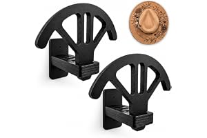 2-pack justerbar cowboyhatt hyllhållare, trä cowboyhatt väggmonteringsstativ för vägg kan hålla den ursprungliga formen på ha