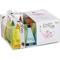 Teegeschenk "Weißer Tee Kollektion" mit Schleife, 12 Pyramiden-Beutel 4 verschiedenen Geschmacksrichtungen