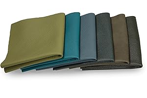 CLUB4BRANDS Pièces de Cuir - Chutes de Cuir, Découpes de Cuir, Pièces de Très Grande Taille, Haute Qualité, Cuir pour Couture, Trié, Textiles, Artisanat, Usinage, Couverture, 1Kg - Min DIN A3, Vert