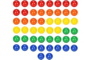 QWORK® Lot de 50 boules de loterie creuses de 3 cm, 5 couleurs, boules de tombola, petites boules à remplir pour cadeaux de fête