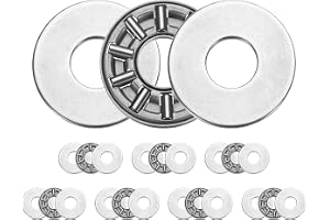 QUARKZMAN 8-pack AXK0821+2AS nållager axiella trycklager med lagerskivor, 8 mm x 21 mm x 4 mm nålrullager för gräsklippare la