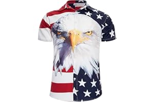 RAISEVERN Mens Hawaiian Shirts Short Sleeve Funny Ugly Casual Shirt, M-XXL