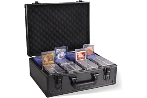 Toploader Storage Box for 3" x 4" 35pt Rigid Card, Trading and Sports Card Hard Case Holds 600+ Toploaders, 38 * 27 * 14Cm Black