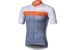 BERGRISAR Koszulka Kolarska Męska Krótkoręka Szara Odzież Rowerowa Z Kieszeniami