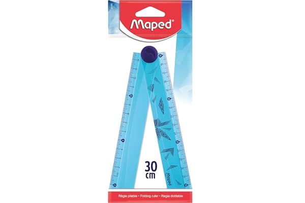 Maped - Vikbar linjal Arktis 2 i 1-15/30 cm linjal - Dekorerad plast - Ergonomisk och kompakt - skolmaterial