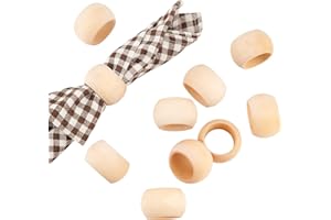 PH PandaHall 10 pz Portatovaglioli In Legno Portatovaglioli Da Tavola Rotonda Tovaglioli In Legno Da Fattoria Anelli per Decorazione Della Tavola Partito Della Sala Da Pranzo Feste Matrimoni Estivi