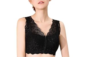 LRSSMB Sexy Spitzen Mastektomie Gepolsterter BH Mit Taschen Nach Der Operation Kabelloses Bralette BHs For Brustprothesen-Formen Schlaf-BH