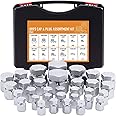 CO-Z ORFS Industrial Hydraulic Cap and Plug Hose Tube and Pipe Fitting Kit 64 Piece Heavy Duty O-Ring Face Seal Cap and Plug Kit Galvanized 45# Steel with Precision Threading Sizes 4 6 8 10 12 16