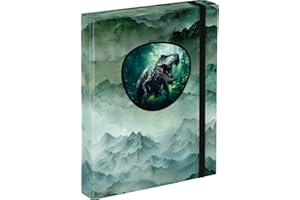 ‎BAAGL Baagl Heftbox für Schulranzen - Heftmappe A5 für Kinder mit Gummiband und Innenklappen - Sammelmappe, Sammelbox mit Gummizug für Jungen (Dino I)