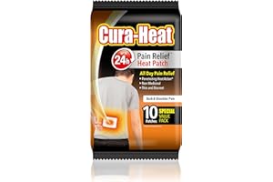 Cura-Heat Back and Shoulder Pain Heat Patch | 10 Patches | Targeted Pain Relief | Pain Relief up to 24h | Penetrating Heat Action