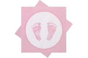 ‎AMBIENTE Ambiente 20 Papierservietten Babyfüße Fußabdruck Mädchen rosa Tischdekoration Babyparty
