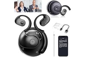 Mzzsveuy Language Translator, Wireless Bluetooth Audifonos Traductores En Tiempo Real, Supports 144 Languages, HiFi Stereo Sound (A)