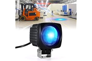 Dinfu Lampada di avvertimento di sicurezza per magazzino a luce blu da 10 W a LED 12-100 V