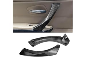 TTCR-II Door Handle Replacement Compatible with BMW 3 Series E90 E91 E92 E93 323 325 328 330 335 Sedan Touring,Left Rear Passenger Door Pull Handle+Door Handle Outer Cover-（Carbon Fiber Pattern）