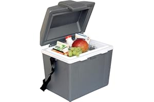 Koolatron Electric Cool Box 9L Cooler Box 12 Can Portable 12v Camping Car Fridge Refrigerator For Campervan Perfect for Road Trips Picnics Travel Fishing Shoulder Strap Cooler/Warmer Mini Fridge Grey