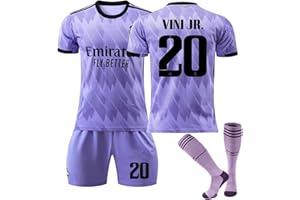 MORCHAN R.Madrid No.7 Vinicius Jr Kinder-Fußballtrikot 23/24 Neue Saison Heim- und Auswärtstrikot Fußball-Trainingsanzug-Set Erwachsene Kinder (T-Shirt, Shorts, Socken)