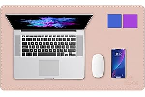 K KNODEL Sewing Leather Desk Mat, Large Mouse and Keyboard Pad, Computer and Laptop Mat for Home and Office, Desktop Protector and Blotter