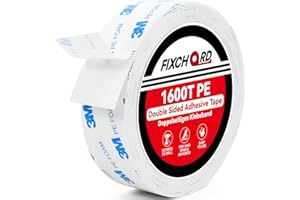 FIXCHORD 3M 1600T PE Nastro Biadesivo Extra Forte, Nastro di Montaggio, Impermeabile, Nastro Adesivo per oggetti, Fissaggio Oggetti, Quadri, DIY, Decorazioni 3m*30mm