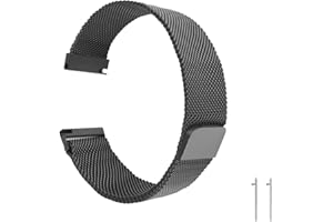 cobee Mesh Woven Quick Release Watch Strap, Metal Magnetic Watch Band, Adjustable Stainless Steel Replacement Straps with Magnetic Clasp, Smart Watch Wristbands for Men Women Teen