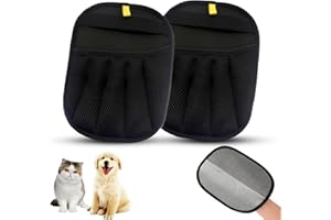 MHwan Quita Pelos Mascota, 2 Piezas Electrostáticos Automáticos Guante Quitapelos Mascotas, Engrosado, Resistente al Desgaste y Duradero, sin Esquinas Muertas, Fáciles de Limpiar y Usar