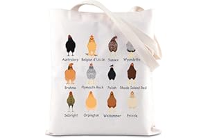 FOTAP Chicken Owner Tote Bag Chicken Lover Gift Chicken Hen Farmer Gift Chicken Lover Shoulder Bag Farmhouse Chicken Themed Tote