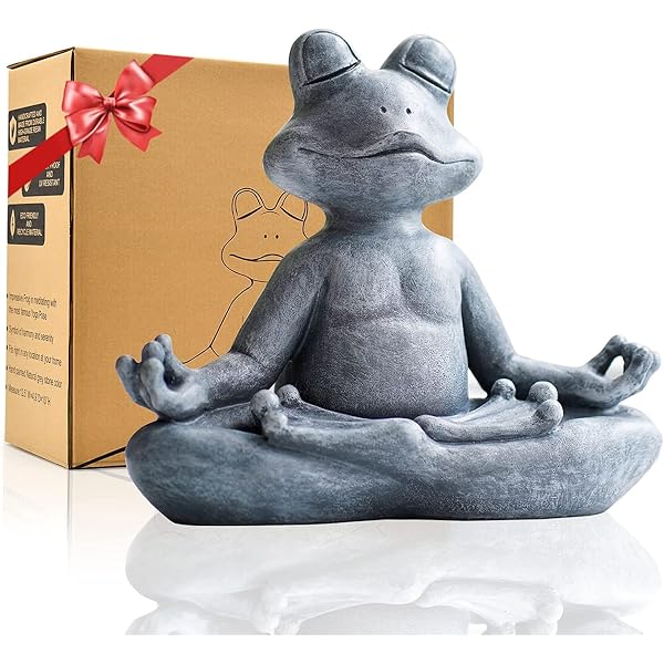 Yoga-Frosch Gartenfigur Aus Kunstharz – Ca. 23,5 Cm Hoch, Wasserfest & UV-beständig – Deko Für Garten & Blumentöpfe