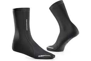 BUDDYSWIM Calzini in Neoprene da 2,5 mm per Il Nuoto in acque libere. Neoprene Isolante per Piedi Freddi per Immersioni, Scuba Diving, Surf e lavori in Acqua.
