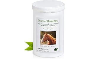 LT-NATURPRODUKTE Shampooing Sec pour Chevaux - à l'argile de Lave Marocaine Originale | végétalien et Bio | sans Produits Chimiques | 1 kg