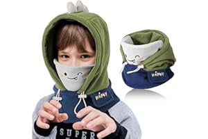 TAGVO Cagoule de d'hiver Enfants de 5 à 13 Ans, Multifonction Réglable Masque de Ski Thermique, Cagoule Cache-Cou en Polaire, Cagoule Coupe-Vent Balaclava pour Les Sports de Plein Air garçons Filles