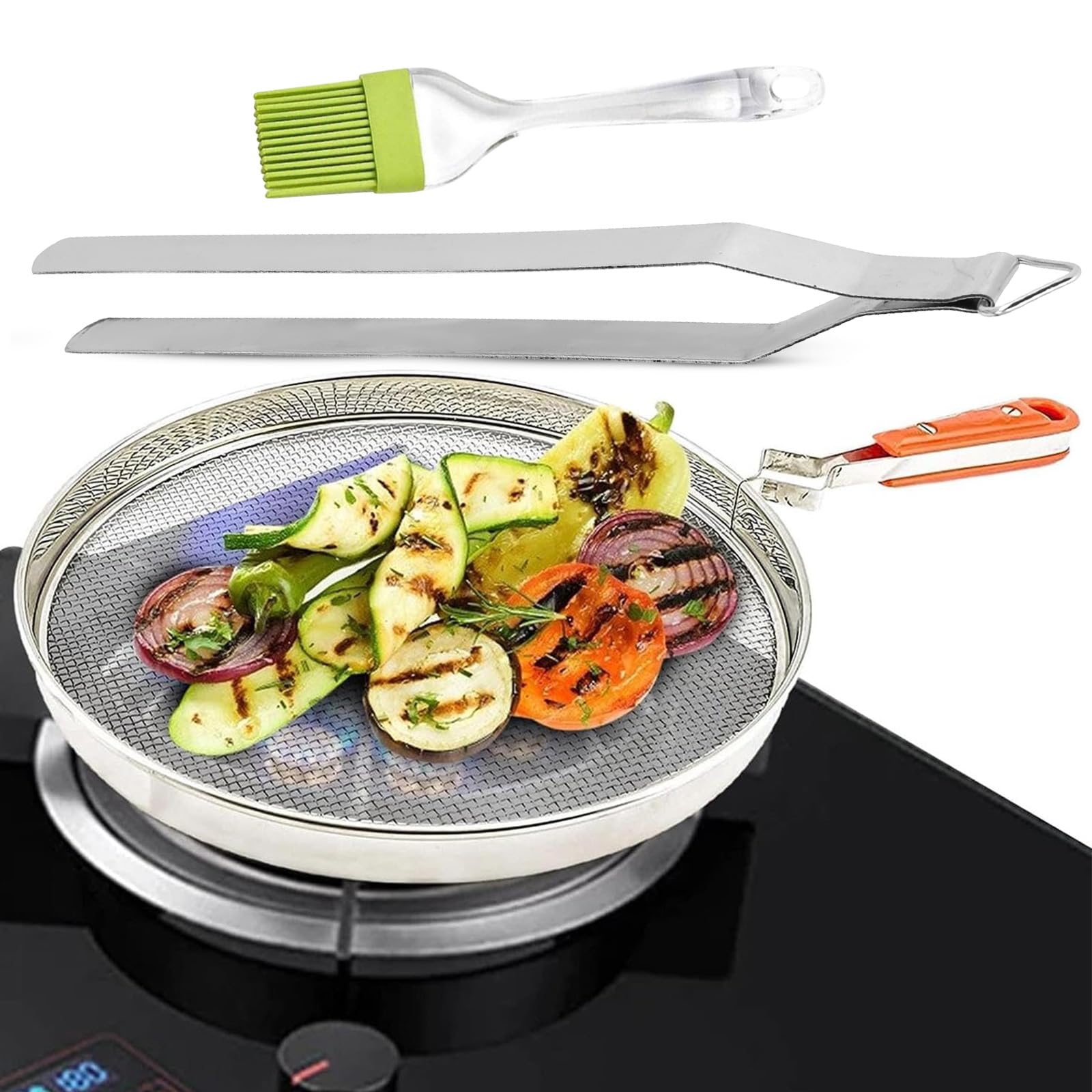 Ultimate PANCA Papad Roaster Set: Enhance Your Cooking with Stainless Steel Chimta, Tong, and Spatula!