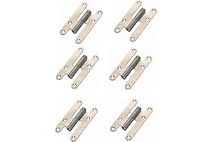 AZERODESIGN- Bisagras para Puertas-Bisagras Puertas Madera- Pack de 6-Material Acero sin Remates-medidas100 x 57mm-Cantos Redondos-Distintos Acabados (DERECHA, ACERO INOXIDABLE)