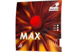 Donier Revêtement de Raquette de Tennis de Table Max | Caoutchouc de ping-Pong de Fabrication européenne pour Raquettes et Bois de Tennis de Table (Noir, 2,0 mm)