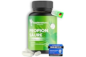 SUPPLENATURA. RHEINLAND Propionsäure - 1000mg Tagesdosis - Natriumpropionat - Laborgeprüft - Vegan - Deutsche Herstellung – Propionsäure Kapseln von SUPPLENATURA®