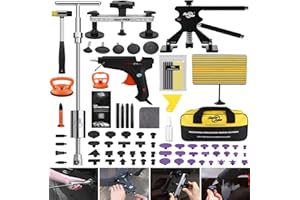 PDR TOOLS Ausbeulwerkzeug,87PCS Beulen Reparaturset Auto,Dellen Reparaturset Auto mit Gleithammer 100W Klebepistole Linien-Dellen-Brett, Ausbeulreparatur-Set Kann 90% der Autodellen Reparieren
