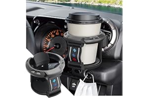 JNNJ Porte-Gobelets De Voiture, Porte-Gobelet De Ventilation De Voiture, Universel Réglable Tasse Boisson Porte-Gobelet pour Voiture, pour Tasse à Café Téléphone Et Canette Boisson(Noir/Gris)