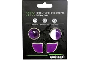 Gioteck GTX Xbox - Thumb Grips Silicone pour Joysticks - Antidérapant - Aide à viser - Protection Manette - Camo Mauve et Blanc