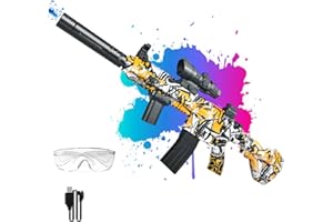 DART ARMOURY Gel Blaster, Automatic Electric Splatter Ball Toy with Goggles, for Outdoor Activities, Gift for Boys and Teens, Birthday