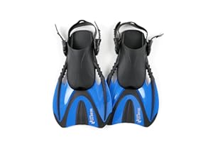 Two Bare Feet Open Heel DiveSport Swimming Diving Fins for Snorkelling for Men Women and Kids