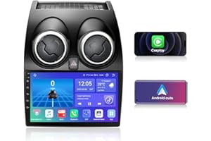Ossuret Carplay Radio del Coche para Nissan Qashqai J10 (2006-2013), 4GB + 32GB Navegación GPS con Pantalla táctil de 9 Pulgadas con Android Auto Pantalla meteorológica Bluetooth