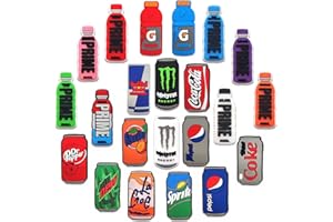 AQUACLR 22 PCS Shoe Charms for Croc Charms, Cartoon Drinks Shoe Charm DIY Decorative Shoe Buckles Suitable for Boys, Girls, Teenagers, Birthday Gifts, Party Gifts