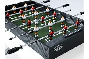 Gamesson Striker II Table Top Football Game - 91.5x49.5x10.5cm | Alloy Steel Construction | Includes Scorers & Balls | Portable Design for Home Foosball Play | Take the Competition Anywhere