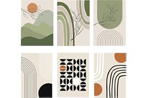 Embhlitfe 3 szt. Bezramowe dekoracyjne płótno malarstwo rdzeń płótno sztuka ścienna nowoczesny plakat wydruki na ścianę estetyczny nowoczesny dla Boho sypialnia salon biuro dekoracja ścienna (A)