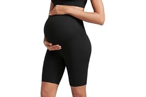 CRZ YOGA Graviditetsbikershorts 8" | Butterluxe, Extremt mjuk, Skonsam kompression, Yoga, Superhög midja, U-formad mage, Graviditet och efter förlossning