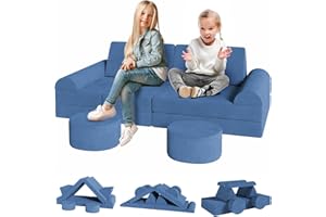 ‎CLEVICH Clevich 15-Teilige Modulare Kinderspielcouch, Kindersofa aus Schaumstoff Bausteine, Spielsofa zum Lernen & Spielen, Kuschelecke im Kinderzimmer, Softbausteine für Kinderzimmer oder Spielzimmer