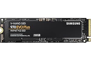 ‎SAMSUNG Samsung 970 EVO Plus NVMe M.2 SSD, 250 GB, PCIe 3.0, 3.500 MB/s Lesen, 3.200 MB/s Schreiben, Interne SSD für Gaming und Grafikbearbeitung, MZ-V7S250BW