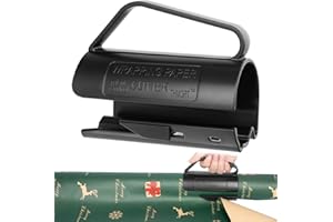 Texliney Geschenkpapier Schneider, Papierschneider Schneider für Rollen, Wrapslice, Papierschneider mit Abnehmbarem Griff für Roll Papier Weihnachten Geburtstag DIY Geschenk